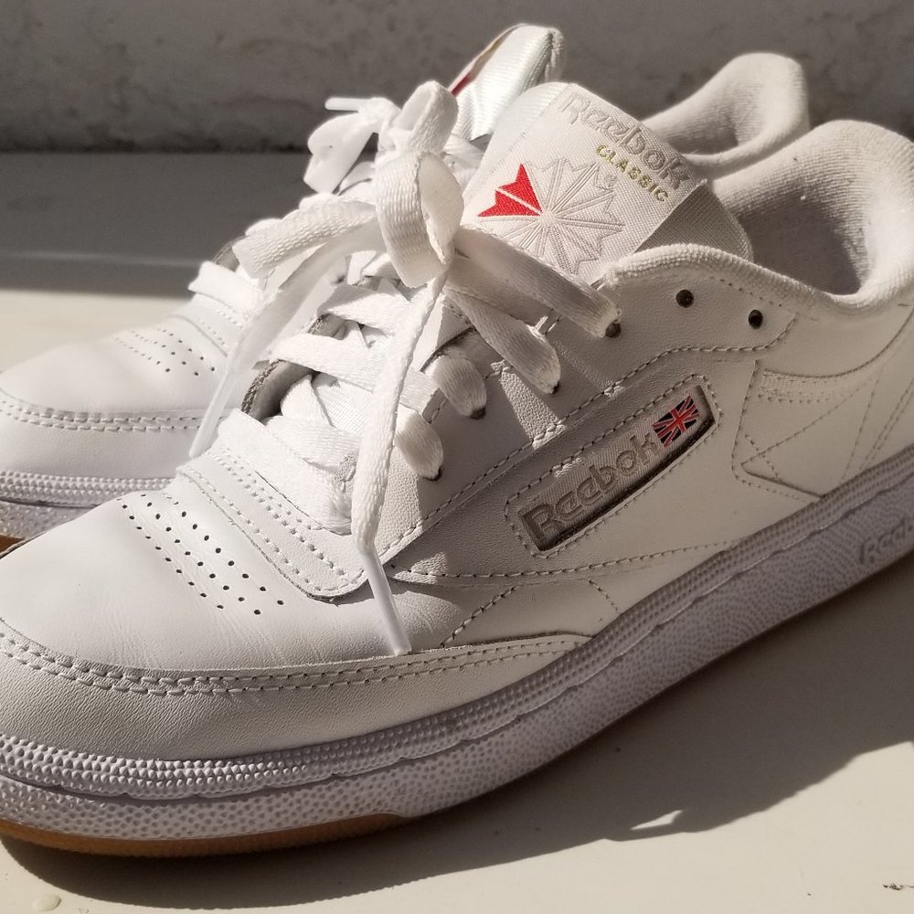 White Reebok Womens CLUB C 85 SHOES Size 7.5